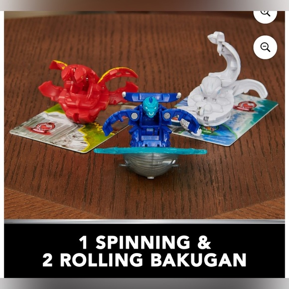 Bakugan Starter 3-Pack Spinning Action Figures, Special Attack Mantid, Titanium - Picture 4 of 4